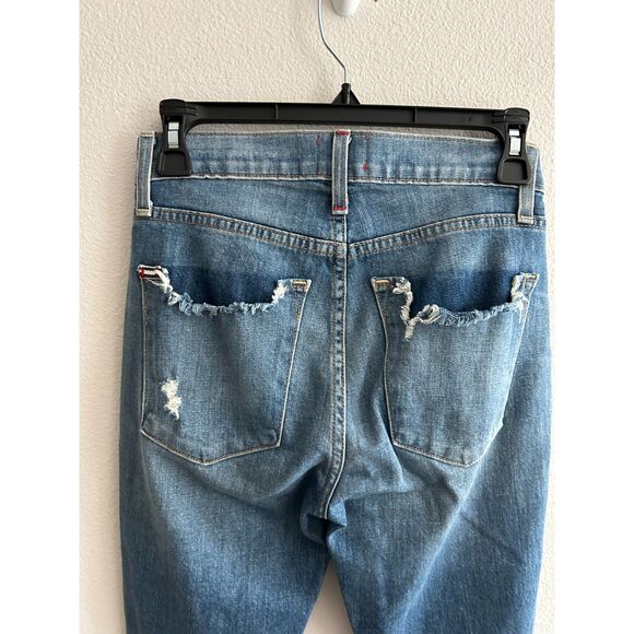 AO.LA by Alice + Olivia Good High Rise Ankle Skinny Jean in True Lies W24 - Picture 6 of 9